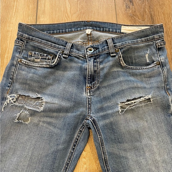 Rag & Bone Distressed Dre Boyfriend Fit Jeans - Picture 3 of 16